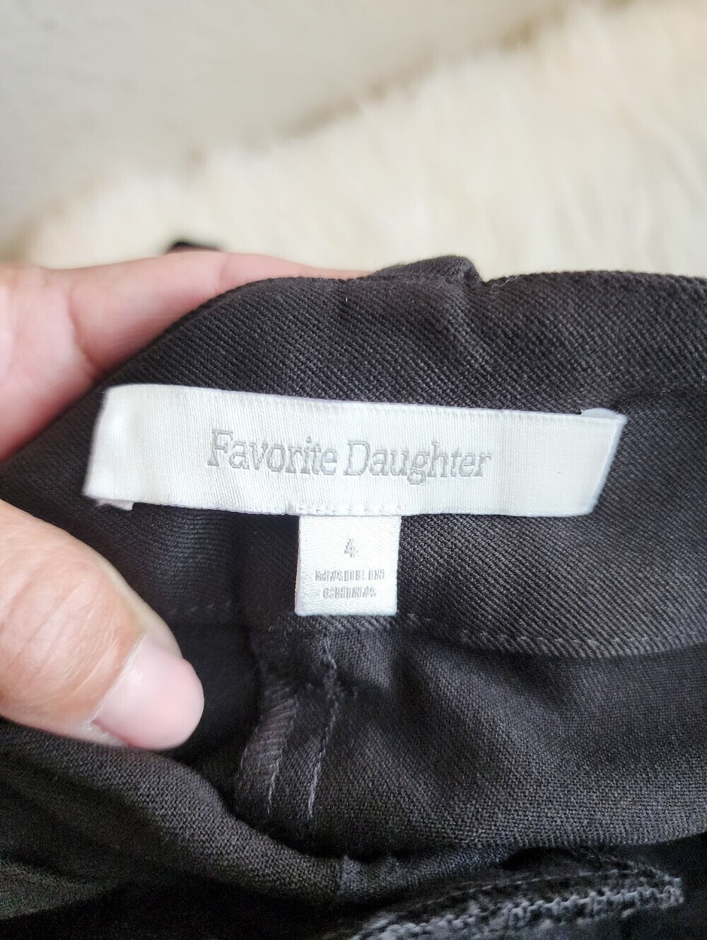 FAVORITE DAUGTHER  BLACK TROUSERS NWT FRONT PLEARS STRAIGHT LEG WOMENS SIZE 4 - Picture 11 of 16